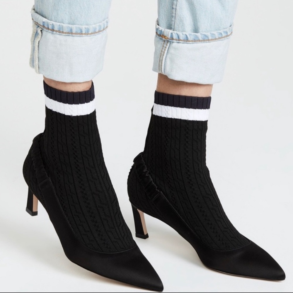 Stuart Weitzman Sockette Sock Pump Black Bootie Size 7
